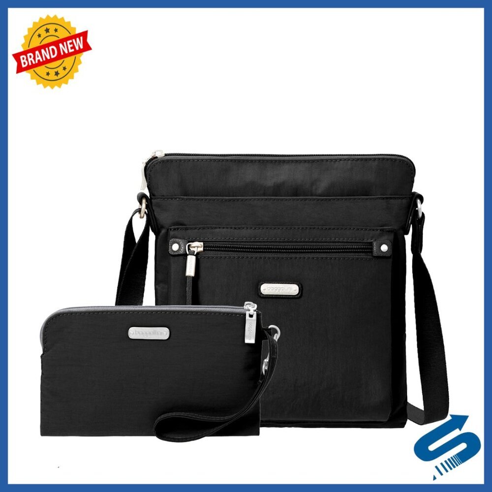 Lightweight Water-Resistant Crossbody Bag with RFID Wristlet for Women
